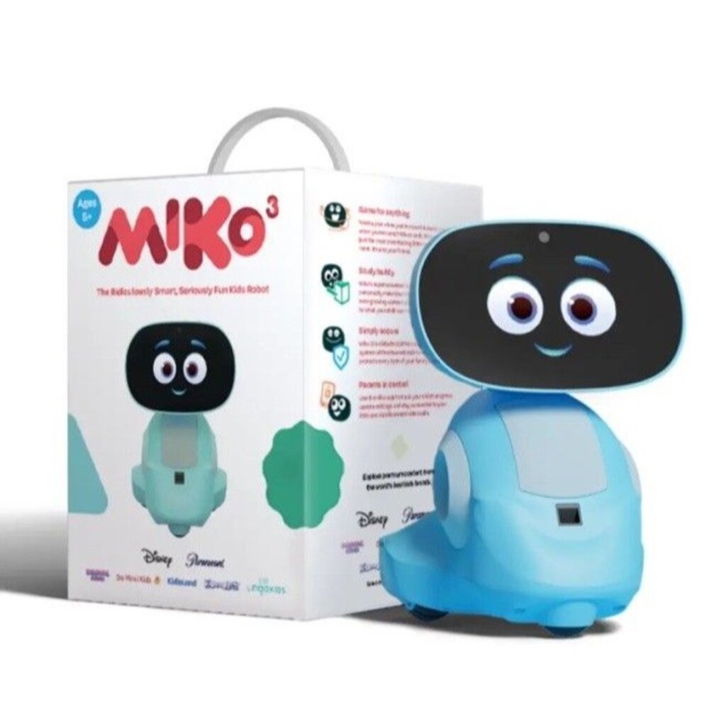 Miko 3 Interactive AI Educational Kids Robot Toy, Ages 5+, Blue, 2023